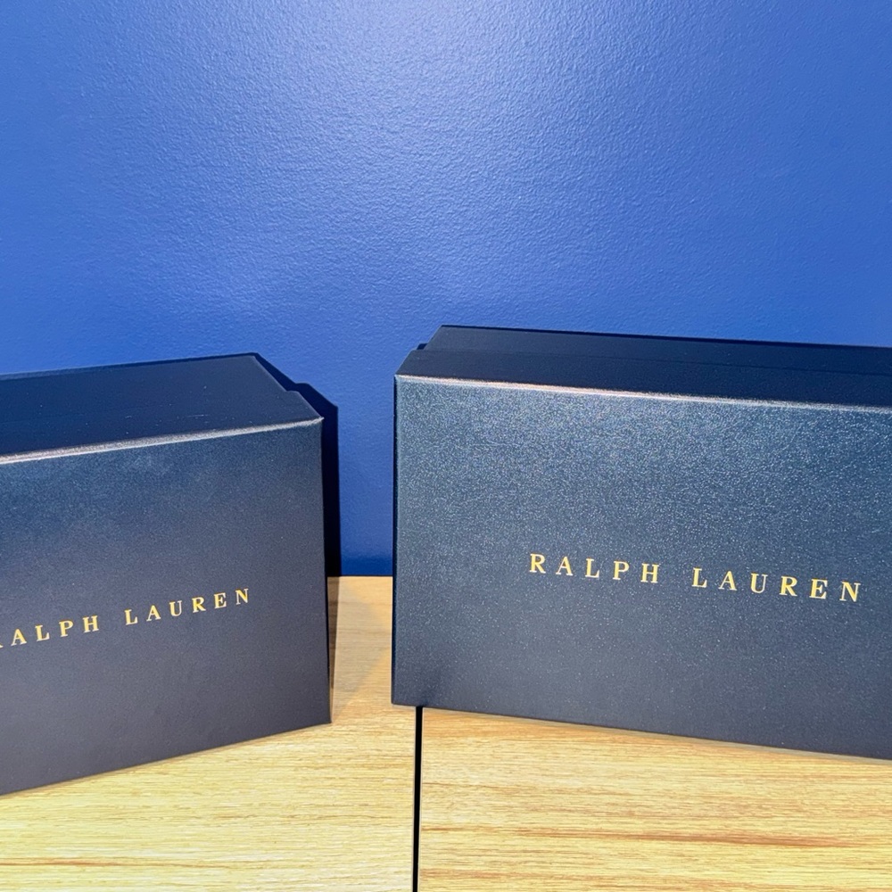 SOLD - Ralph Lauren Navy Blue Gift Boxes | Luxury Storage | $65 OBO